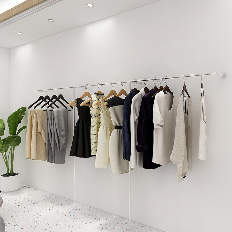 服装落地式不锈钢展示架