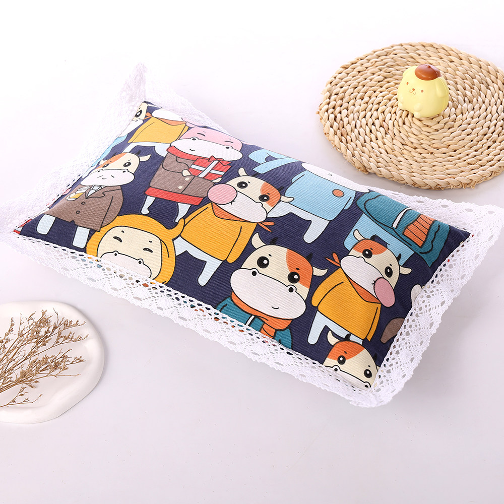 纯棉加厚加密老粗布枕头套单个一对装四季通用儿童学生家用吸汗透