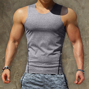 Summer men's fitness sports vest tights basketball football running training breathable high-elasticity quick-drying sleeveless vest