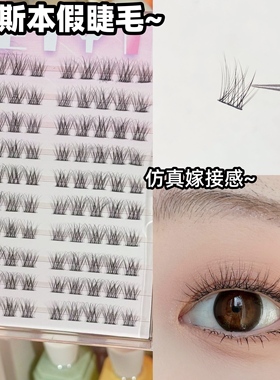 免胶里斯本假睫毛女自然仿真毛流感EIYI妈生婴儿弯眼睫毛2025新款