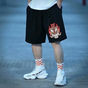 宽松外穿大裤 男士 衩加肥加大夏季 薄款 大码 休闲运动五分裤 胖子短裤