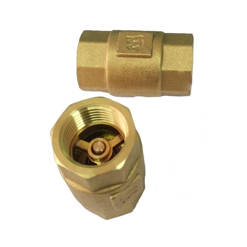 厂家直销 浙江搏正铜业 加厚螺纹丝口  黄铜立式止回阀dn15到dn50