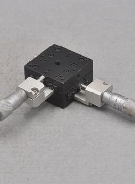 中央精机LD-447-C2光学XY轴手动精密位移导轨微调滑台40*40mm台面