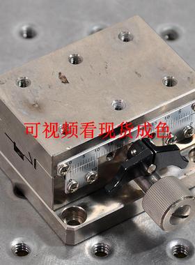 X轴燕尾槽滑台 齿轮齿条 手动精密微调位移平台滑台不锈钢40x60mm