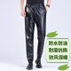薄款 子 中老年松紧腰宽松PU皮裤 机车修车屠宰皮裤 男防水防油工作裤