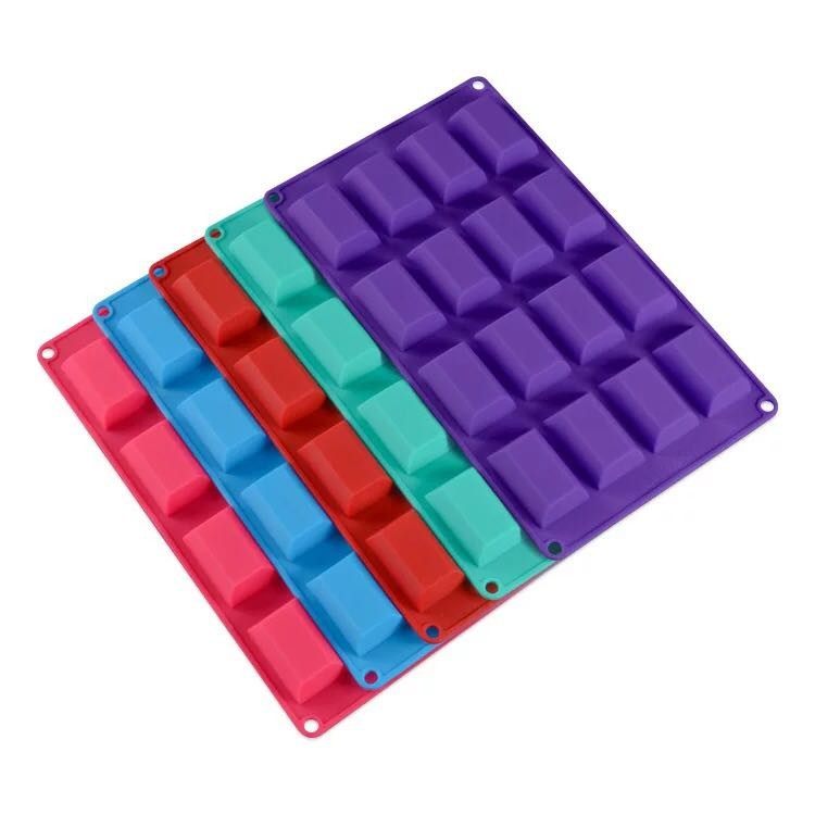 16连体长方形块状自制巧克力饼干蛋糕烘培DIY器具手工皂小样模具,厨房/烹饪用具,烘焙模具,淘宝优惠券,粉丝福利购,淘宝优惠卷