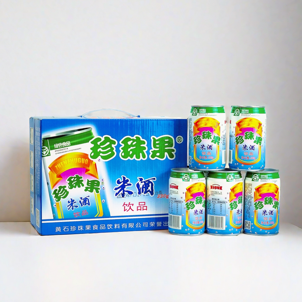 黄石珍珠果米酒330g*12罐绿色食品听装易拉罐醪糟汁饮料湖北特产