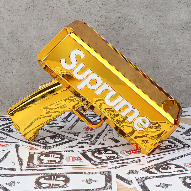 Gold Money Gun Money Gun Shooter Paper Playing Spary