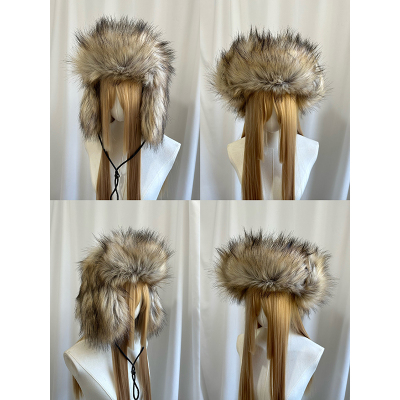 冬季雷锋帽皮毛一体户外保暖加厚护耳情侣皮草帽子北方防寒男女