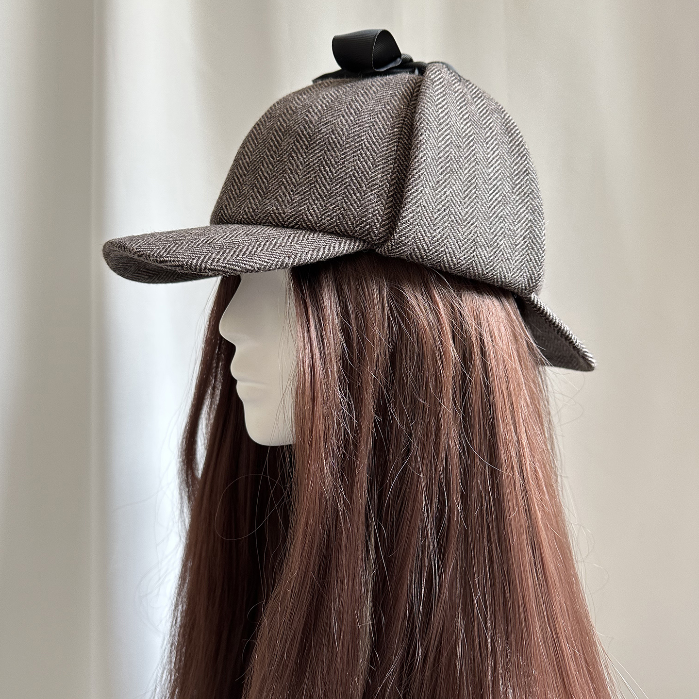 英伦复古亲子款护耳双舌帽福尔摩斯帽子侦探帽卷福夏洛克同款