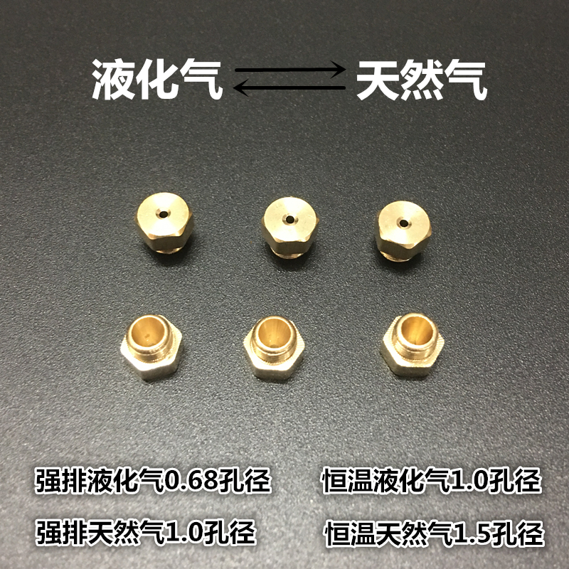 燃气热水器喷嘴 通用型螺纹5mm火排喷火咀 液化天然气种改造喷头