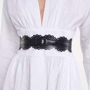 连衣裙百搭款 新款 镂空图案腰封 真皮腰封 6cm 时尚