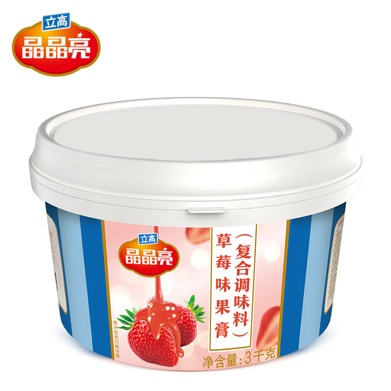 立高 晶晶亮草莓果膏3kg商用镜面草莓味果膏烘焙蛋糕面包装饰原料