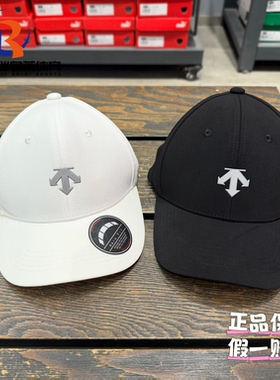 DESCENTE迪桑特徽标装饰硬顶鸭舌帽男女同款D4333WCP07