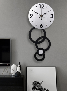 创意潮流钟表挂钟客厅现代简约时尚家用钟饰北欧艺术装饰时钟挂墙