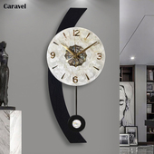 2024现代钟表简约挂钟挂墙钟表轻奢贝壳挂钟创意钟表客厅钟表挂钟