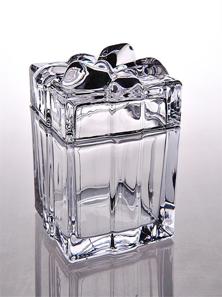 玻璃糖罐咖啡糖罐方糖罐 玻璃器皿糖缸带盖 欧式糖罐子糖盅白砂糖