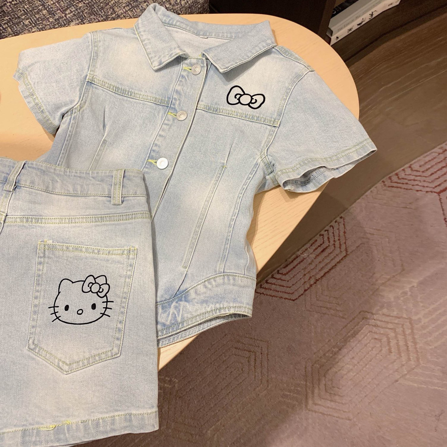 kitty猫牛仔时尚套装女20时尚套装