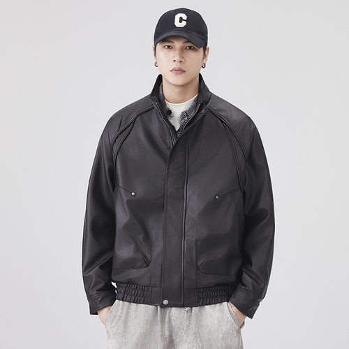 枫舍男装/秋冬新款PU皮衣外套男