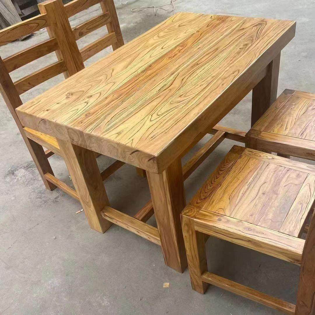 榆木餐桌客厅长方形实木酒店饭店餐桌椅桌子现代家用简约餐桌家用,商业/办公家具,茶台/茶桌,淘宝优惠券,粉丝福利购,淘宝优惠卷