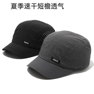 夏薄款软顶速干网眼透气短檐棒球帽男女鸭舌太阳帽马术帽户外运动
