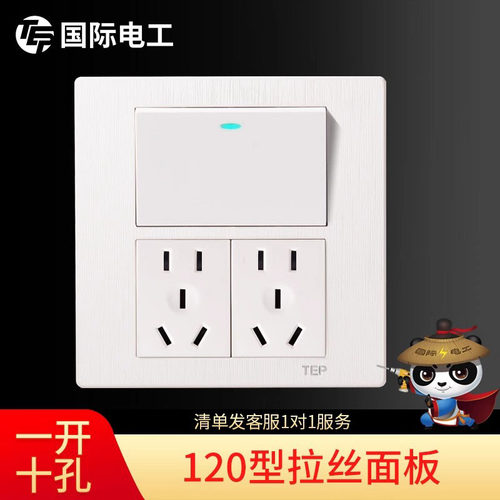 国际电工120型四位一开十孔