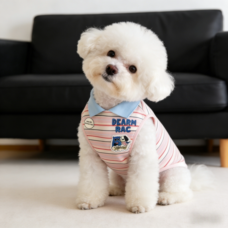 宠物春夏POLO领狗狗背心雪纳瑞泰迪比熊小狗薄款西高地中小犬潮