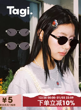 Tagi.复古飞行金属框墨镜时尚