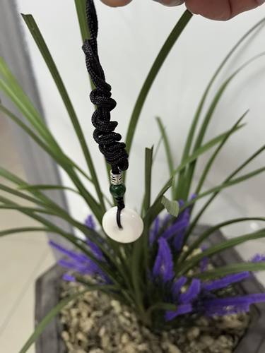 西藏天然玉石象牙玉平安扣吊坠