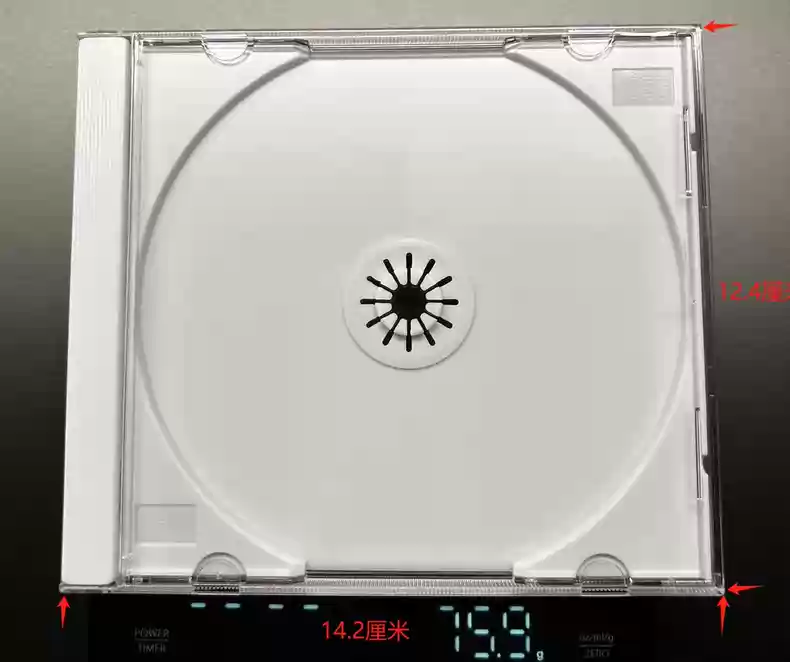 欧版进口高透高质量CD盒   12爪盒 12爪 CD 单片盒 内搭白色中板图片