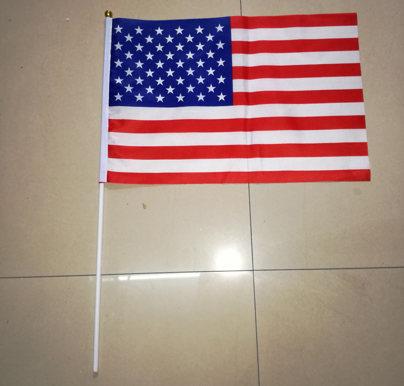 30*45cm美国手摇旗英国法国俄罗斯韩国日本德国意大利巴西外国旗