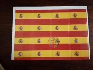 西班牙脸贴 国旗贴纸 梅西c罗足球加油道具5张起包邮