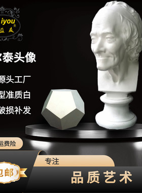伏尔泰石膏头像胸像素描写生静物美术教具家居摆件摄影婚庆道具