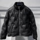pu皮衣羽绒服保暖外套厚款 G家男装 2025黑色立领短款