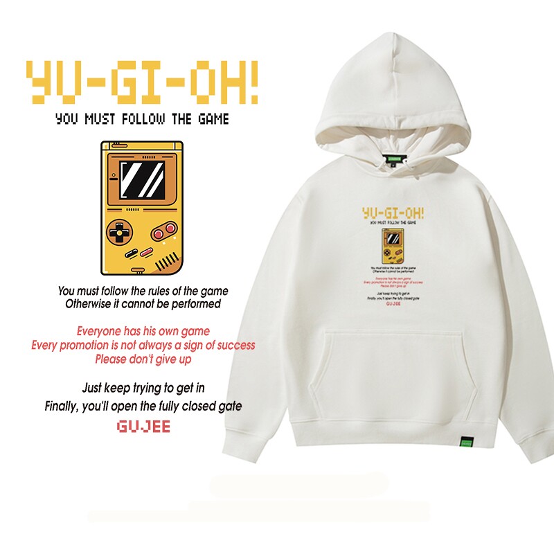 复古风国潮任天堂印花连帽卫衣80后回忆掌上游戏机春季款男女外套