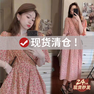 女装 时尚 产后期可喂奶 哺乳连衣裙夏季 衣服中长款 外出辣妈款 裙子