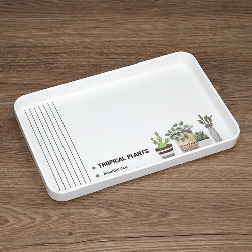 收纳盘长方形密胺仿陶瓷托盘茶盘