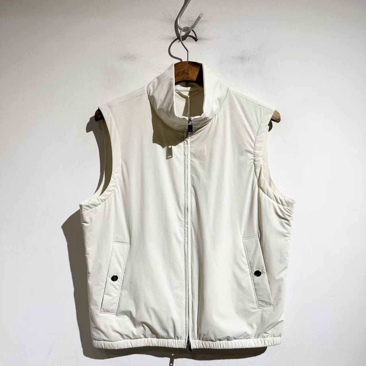 简约休闲立领轻薄棉外套马甲男