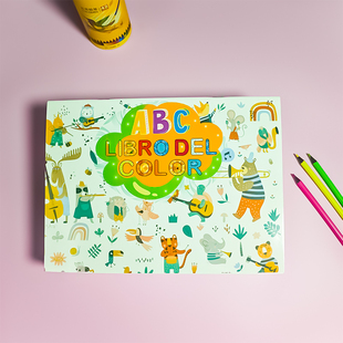 西班牙语儿童启蒙绘本零基础西语入门自学幼儿字母书写描红画画本