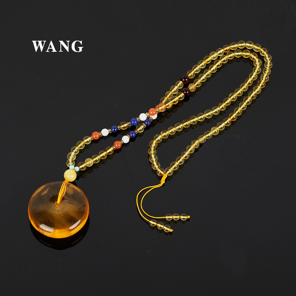 【薅羊毛破价王】专属款天然蜜蜡琥珀鼎级金珀平安扣吊坠23135