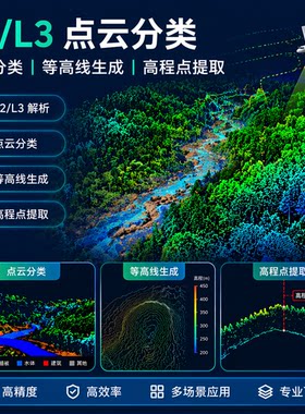 L2/L3点云数据处理/点云坐标转换/点云优化/点云分类