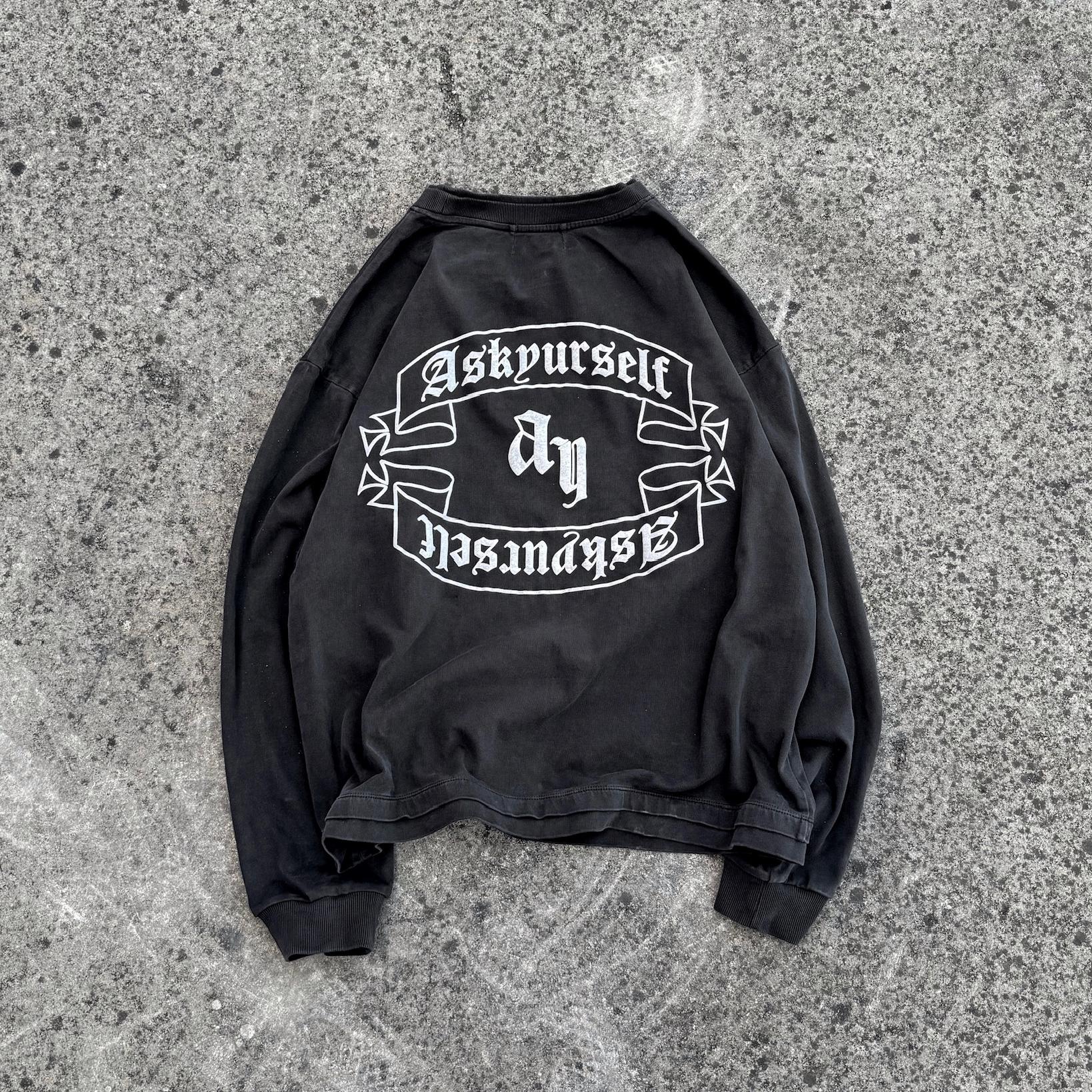 ASKYURSELF双卷轴浮雕LOGO长袖