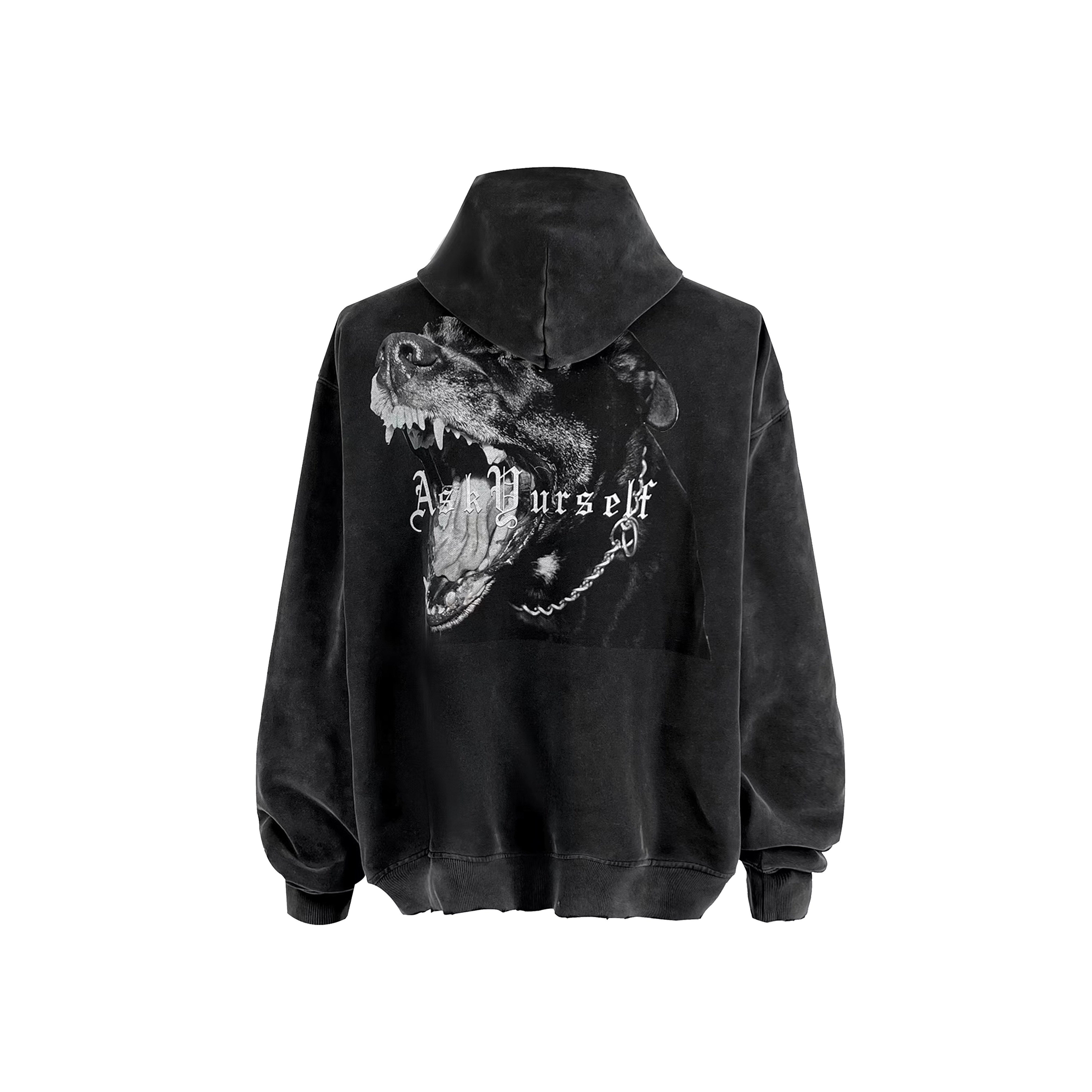 ASKYURSELF狗头罗威纳卫衣