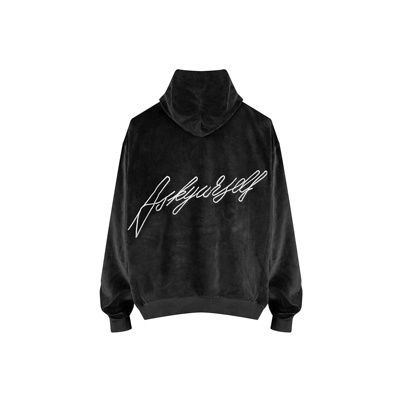 ASKYURSELF签字丝绒卫衣