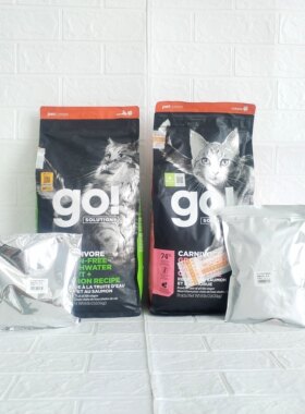 进口猫粮~GO全价全期成猫幼猫粮营养猫主粮九种肉三种鱼500g 分装