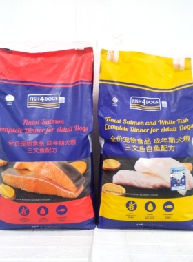 Fish4Dogs成犬幼犬老年犬玩具犬三文鱼白鱼营养均衡狗粮6kg/12kg