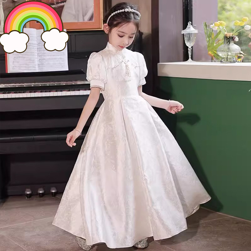 高端女童礼服公主裙儿童唱歌生日花童女孩主持人钢琴原创演出大童