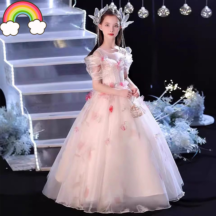 高端儿童礼服婚礼小女孩六一公主裙轻奢小众钢琴生日超仙气花童潮