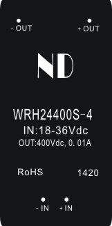 WRH24400S-4高压DCDC电源模块24V升400V光电超声探测器升压