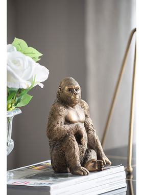 树脂装饰美式桌面动物雕塑摆件